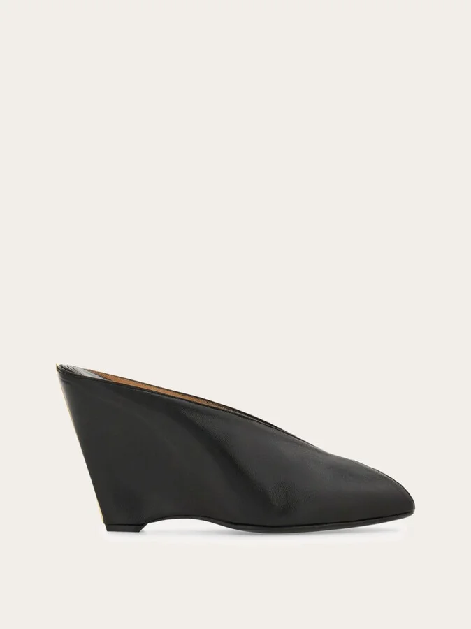 Ferragamo Women Peep toe mule Black