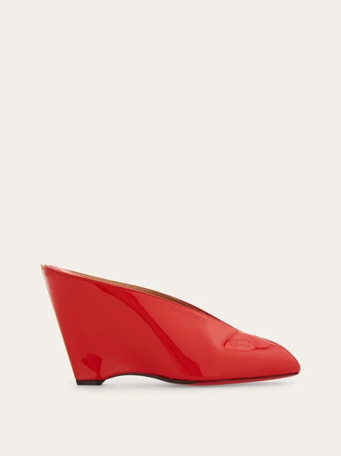 Ferragamo Women Peep toe mule Red