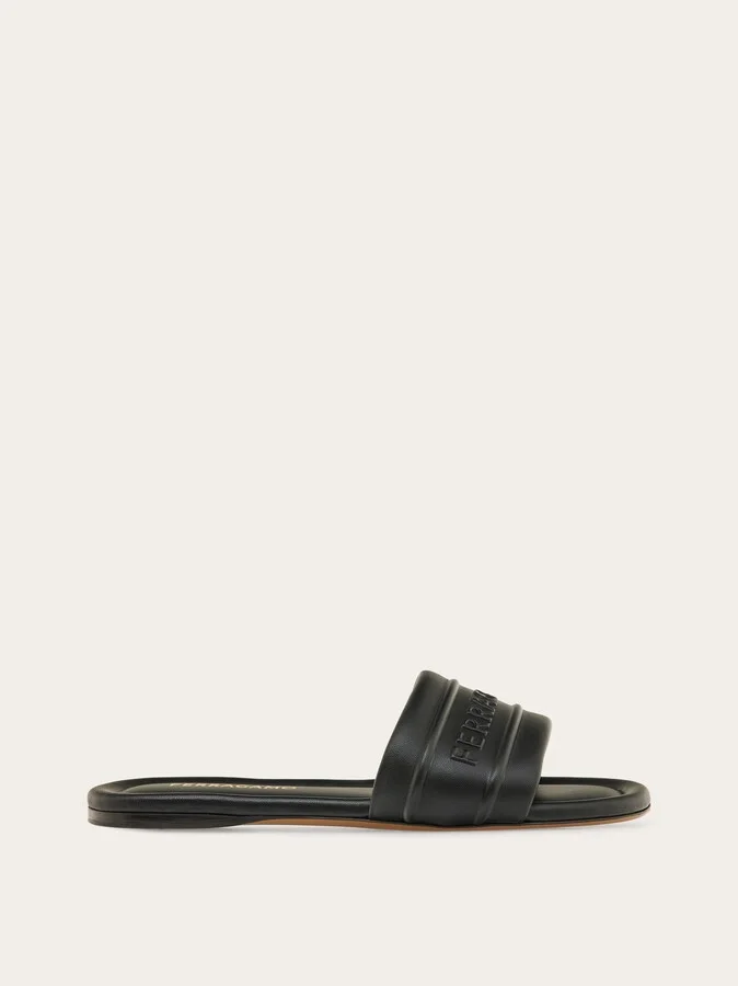 Ferragamo Women Slide with logo Black