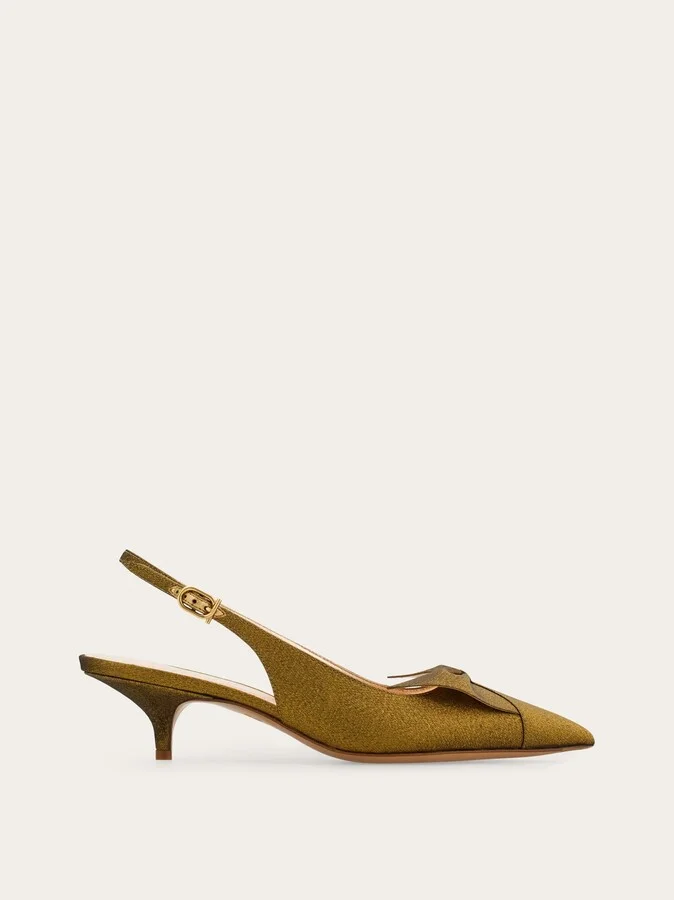 Ferragamo Women Soft bow slingback pump Green