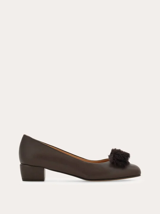 Ferragamo Women Vara block heel pump Brown