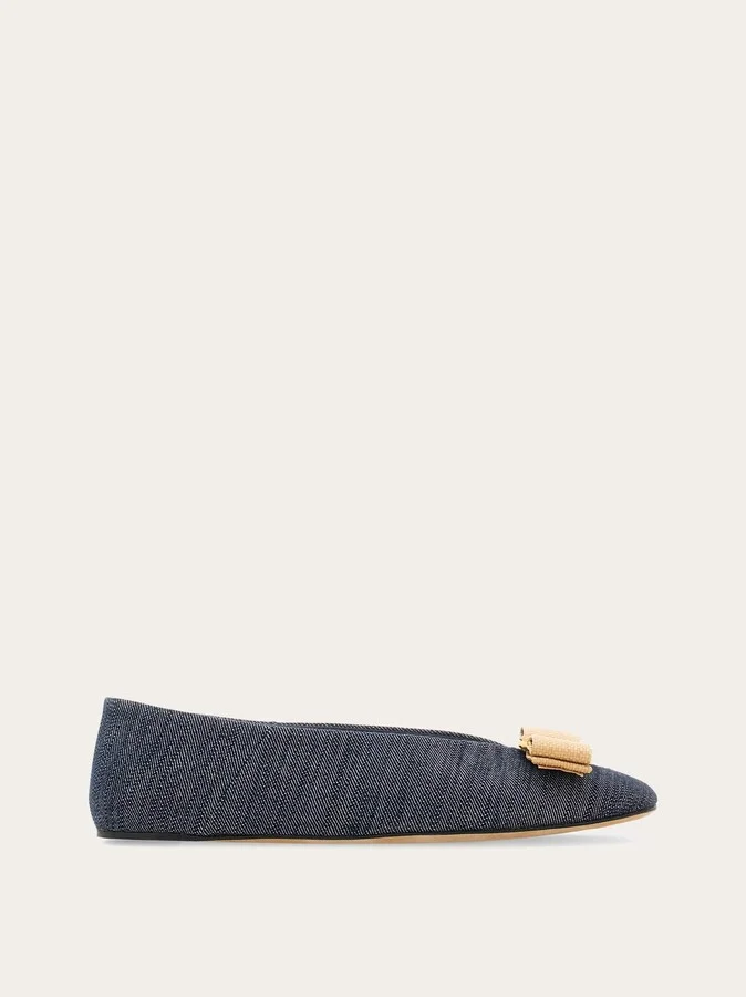 Ferragamo Women Vara bow ballet flat Blue