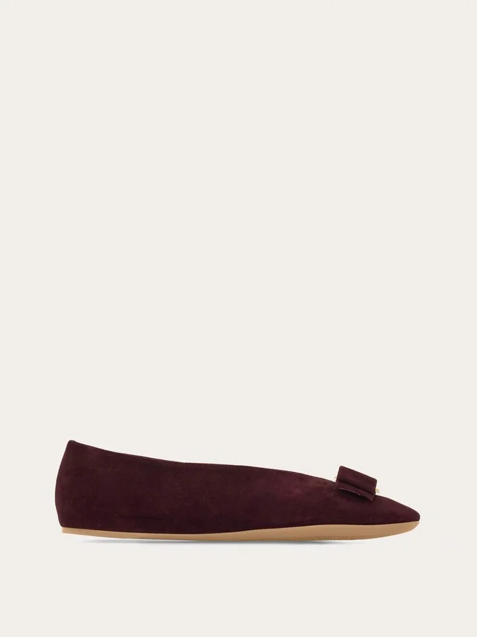 Ferragamo Women Vara bow ballet flat Red