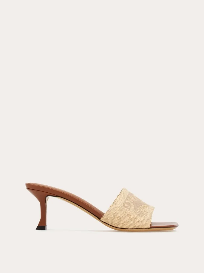 Ferragamo Women Venna logo slide Beige