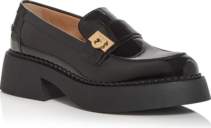 Ferragamo Women's Caminia Gancini Chunky Loafers