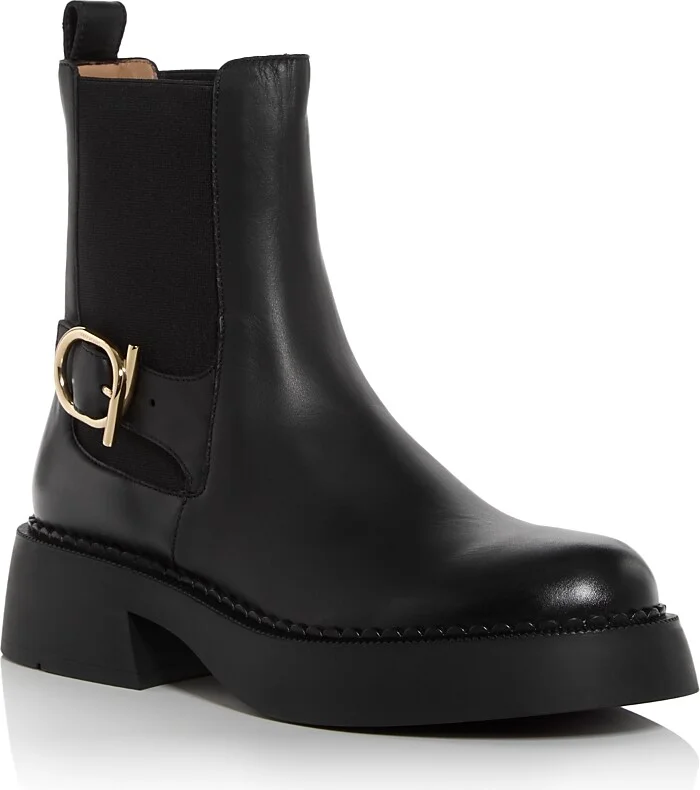 Ferragamo Women's Gancini Chelsea Booties