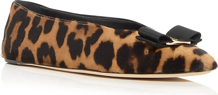 Ferragamo Women's Vanna Calf Hair Ballet Flats