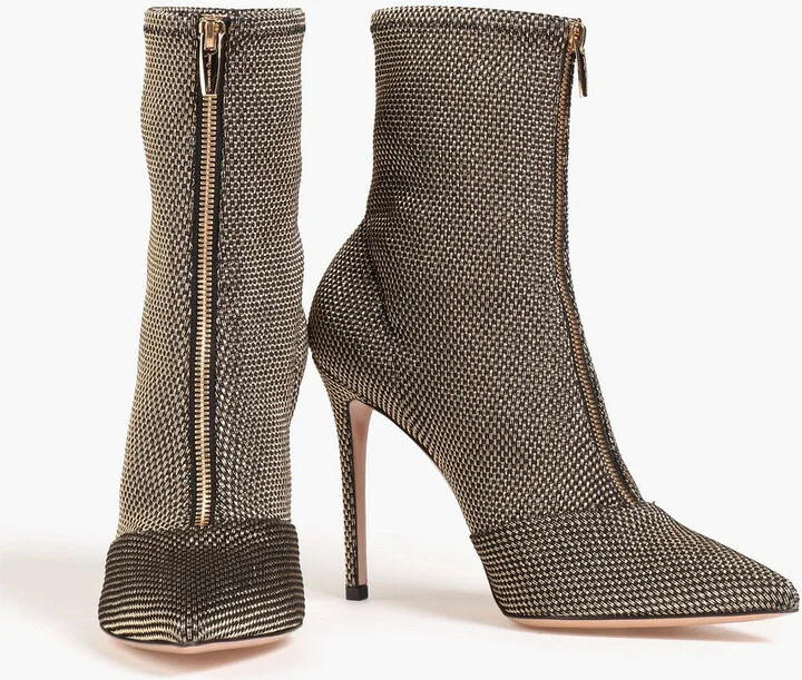 Ferrer metallic stretch-knit sock boots - Image 2