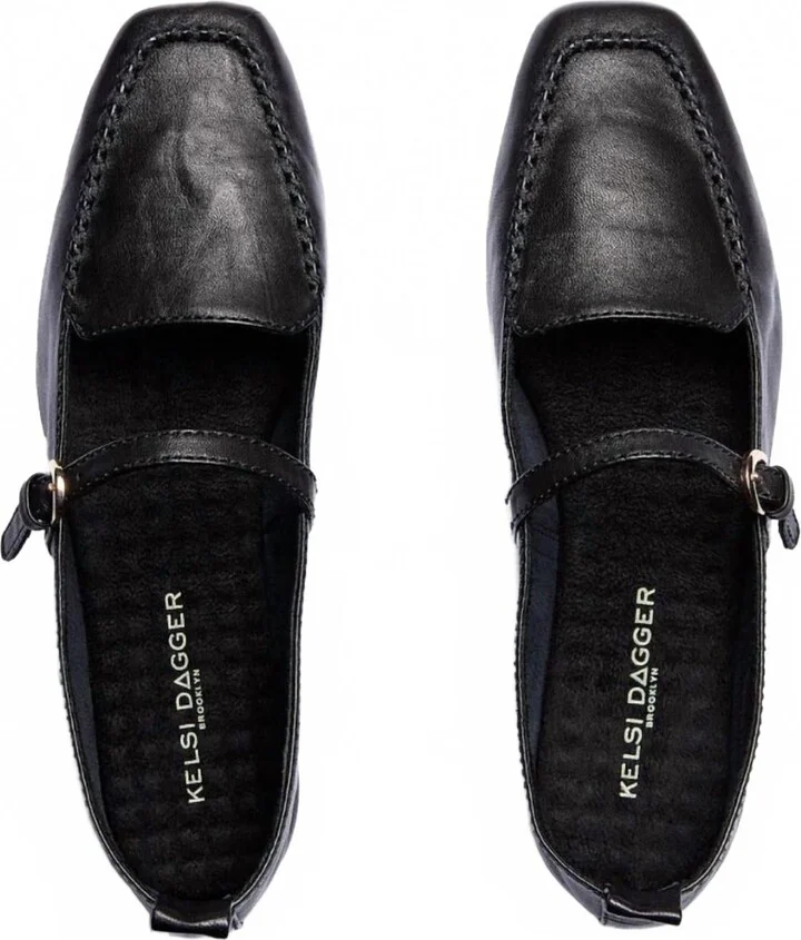 Ferry Bison Mary Jane Flats In Black