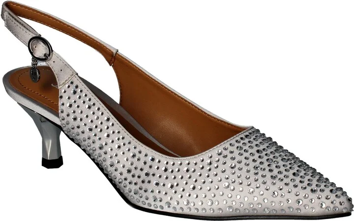 Steel Gray Satin/ Rhinestones