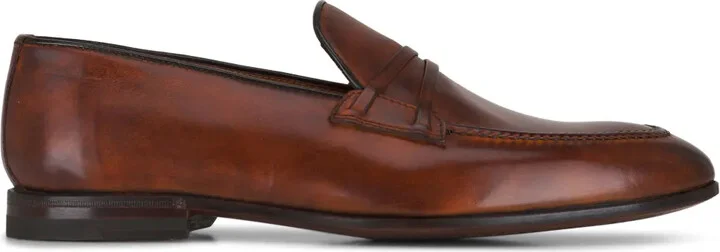 Festoso almond-toe leather loafers