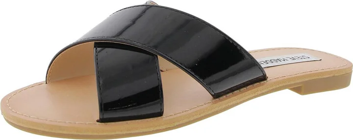 Fetch Womens Criss-Cross Slide Sandals