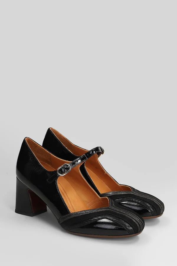 Feva Pumps In Black Leather - Image 2
