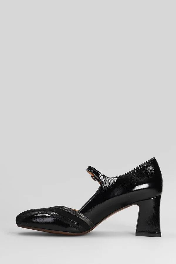 Feva Pumps In Black Leather - Image 3