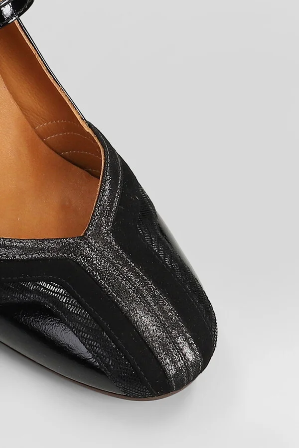Feva Pumps In Black Leather - Image 5