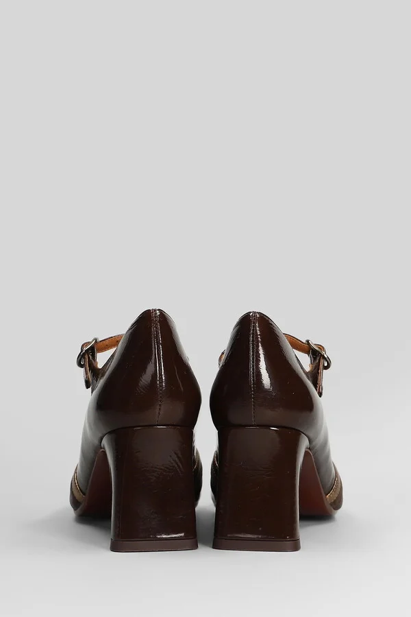 Feva Pumps In Brown Leather - Image 4