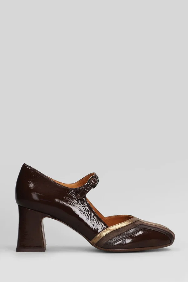 Feva Pumps In Brown Leather