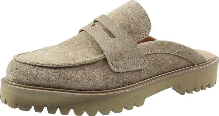 Fever Womens Lugged Sole Leather Mules