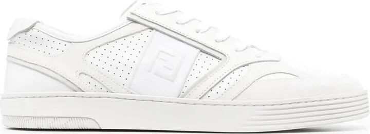 FF-embroidered lace-up sneakers