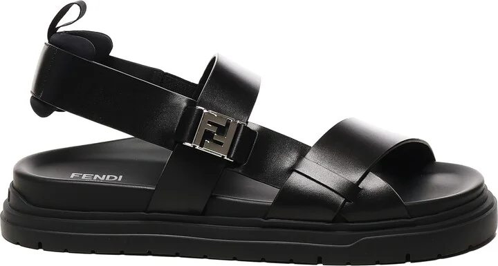 Ff Leather Sandals