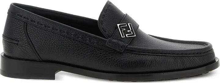 FF metal leather loafers