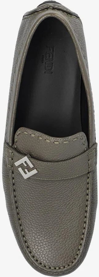 FF Squared Grained Leather Loafers - Image 3