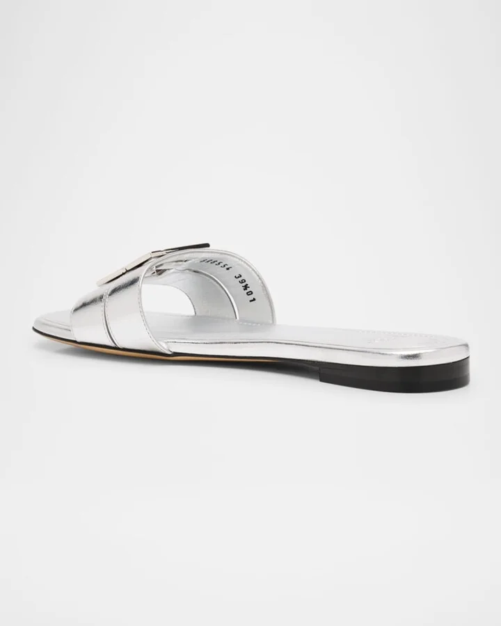 FFold Metallic Leather Sandals - Image 2