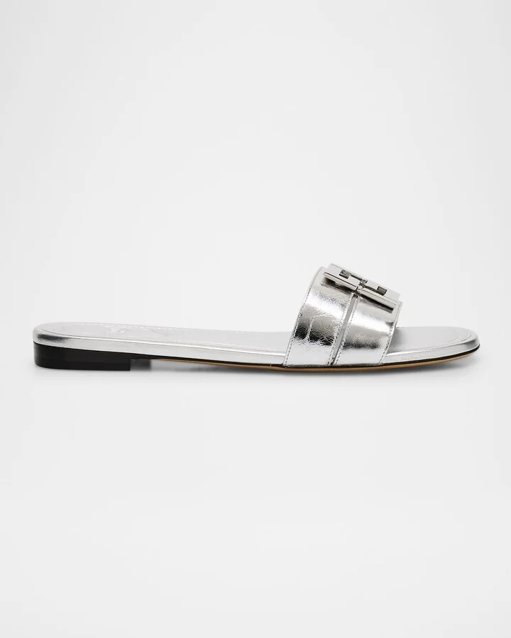 FFold Metallic Leather Sandals