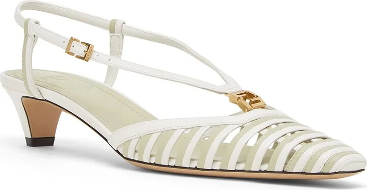 FFold Slingback Kitten Heel Pump