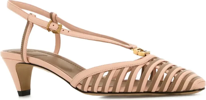 FFold strappy slingback kitten pumps - Image 2