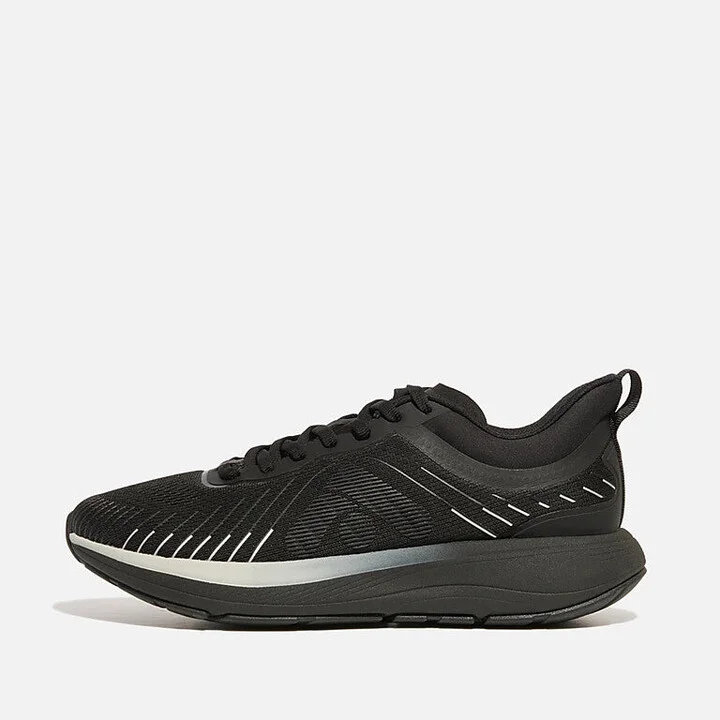 FFRUNNER Sneakers Womens 10 Black Lace Up Athletic Running Shoes ZOGG185