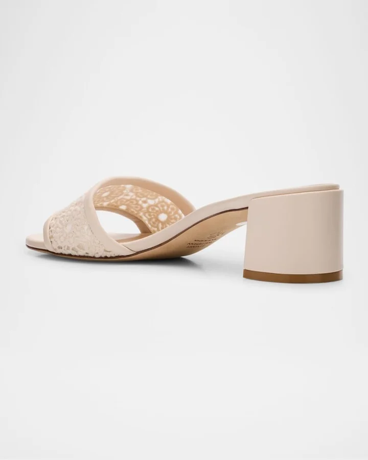 Fia Cotton Block-Heel Slide Sandals - Image 7