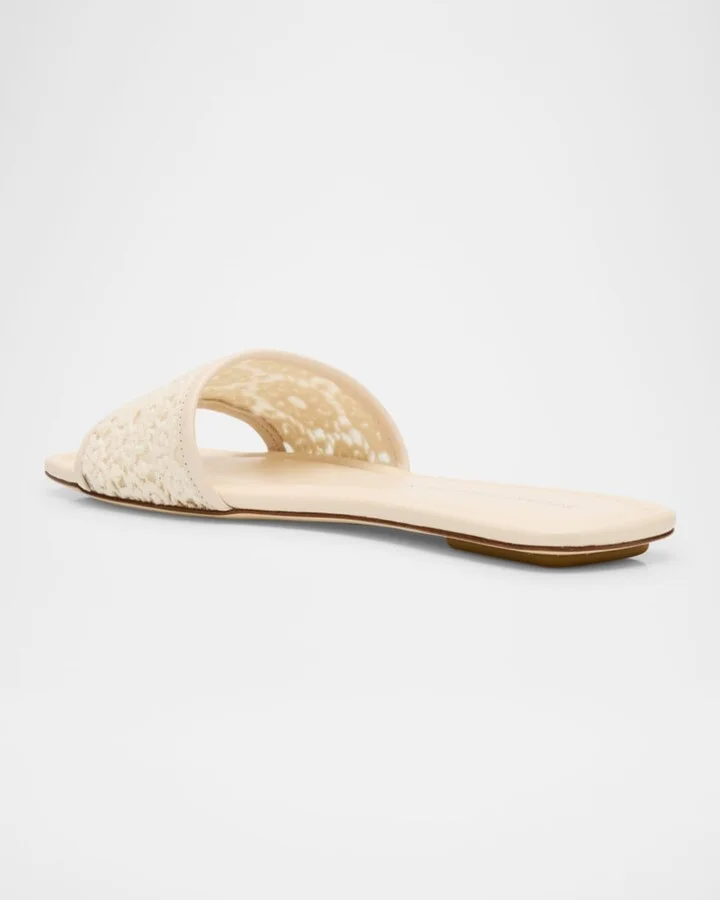 Fia Cotton Flat Slide Sandals - Image 4