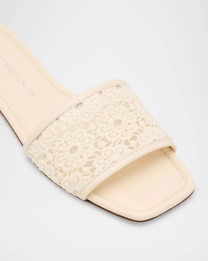 Fia Cotton Flat Slide Sandals - Image 5