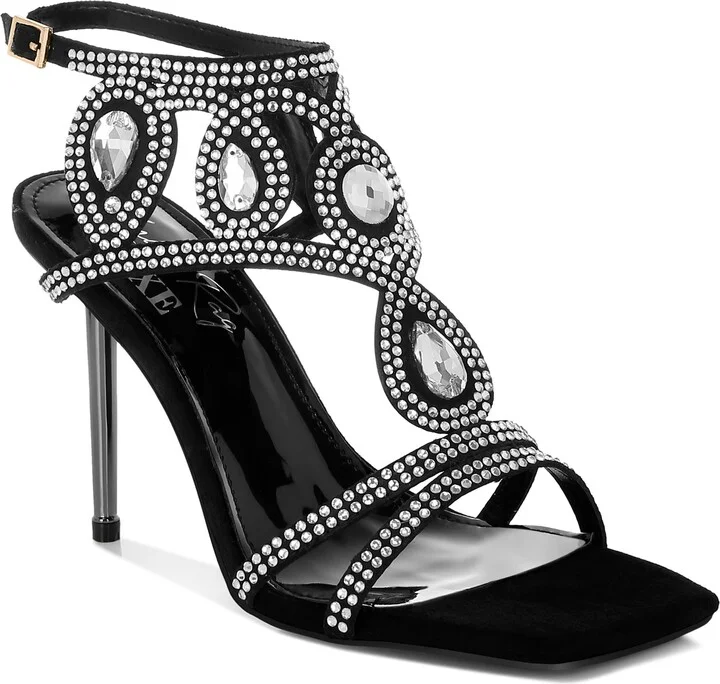 Fialka Crystal Embellished Stiletto Sandal
