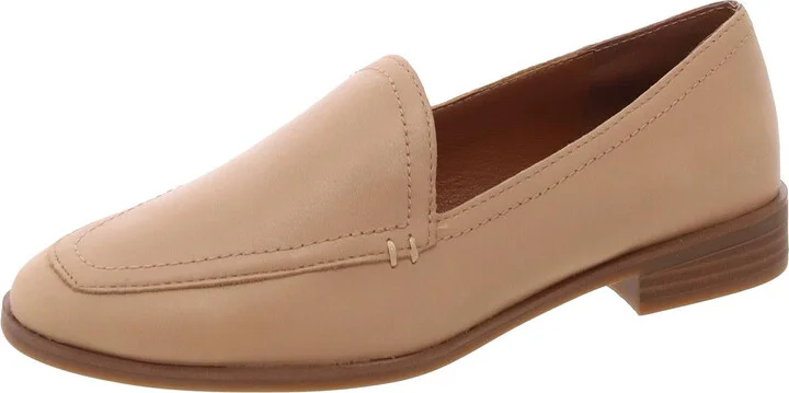 Fiana Womens Leather Slip On Loafers