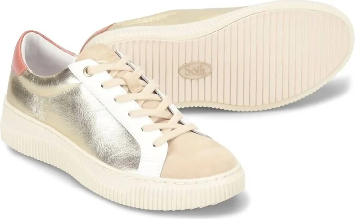 Fianna Sneaker In Platino/biscotti