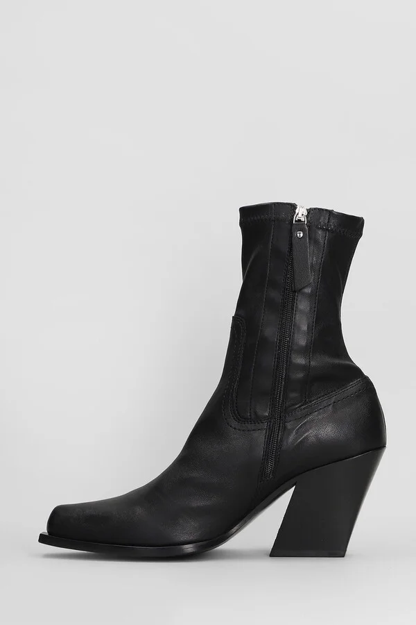 Fiction 101 Texan Ankle Boots In Black Leather - Image 3