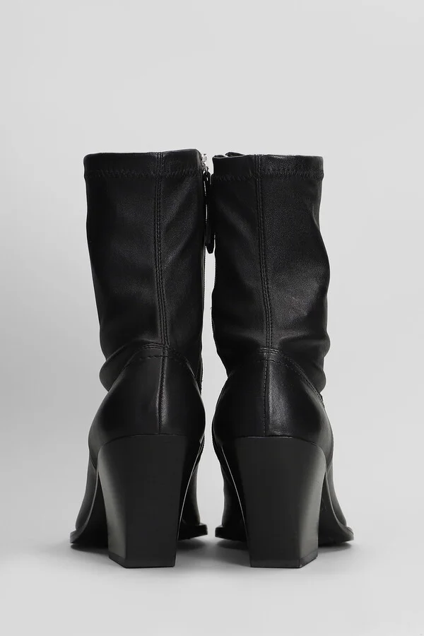Fiction 101 Texan Ankle Boots In Black Leather - Image 4