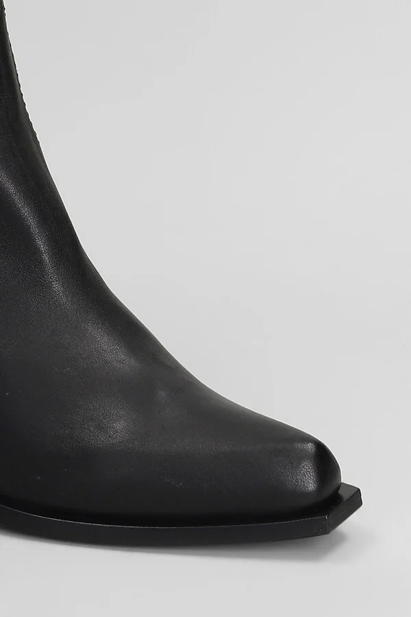 Fiction 101 Texan Ankle Boots In Black Leather - Image 5