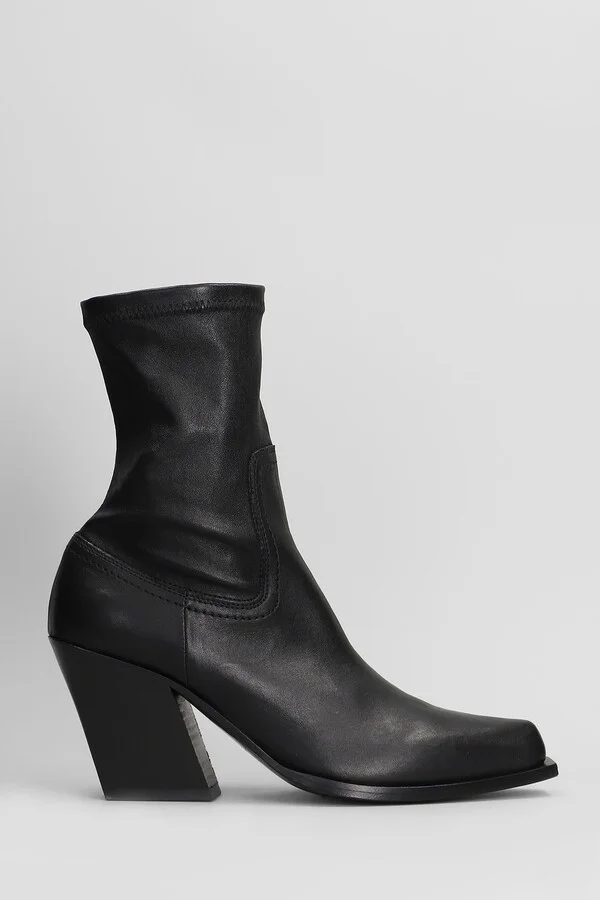 Fiction 101 Texan Ankle Boots In Black Leather
