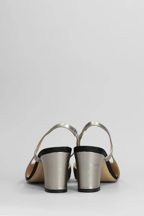 Ficus Pumps In Gunmetal Leather - Image 4
