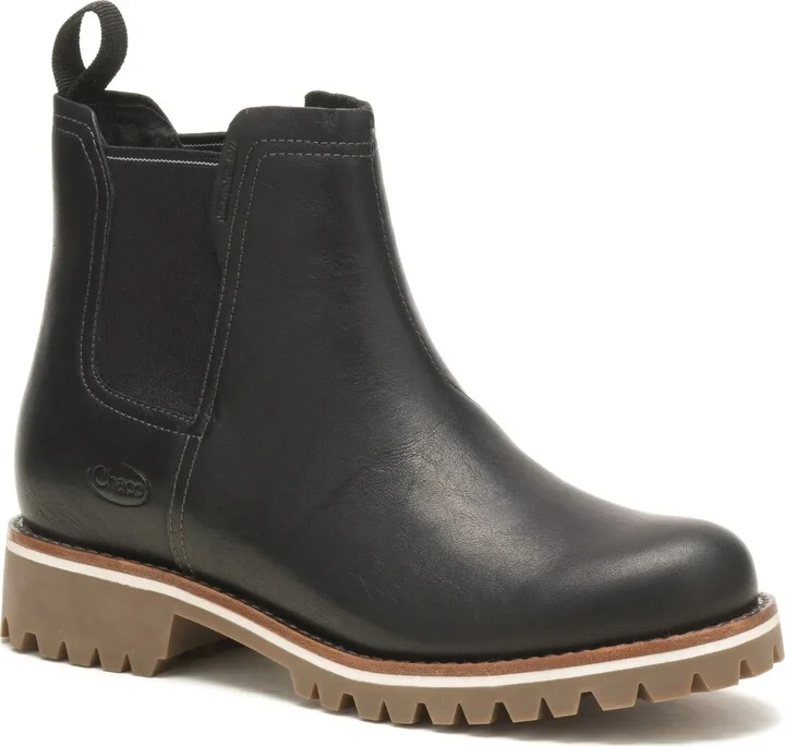 Fields JCH107424 Boots Women 10.5 Black Leather Waterproof Chelsea KHD2063