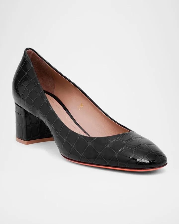 Fight Croc Leather Pumps - Image 3