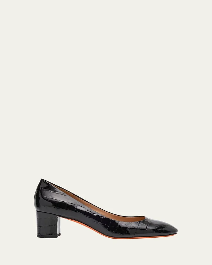Fight Croc Leather Pumps