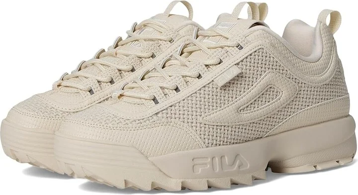Fila Disruptor 2 Woven Women's Shoes Whitecap Gray/Egret/Egret : 9.5 B - Medium, Leather/Rubber