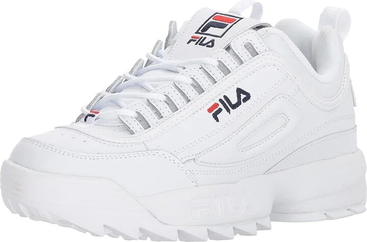 Fila Disruptor II Premium Fashion Sneaker Women's Shoes White/Fila Navy/Fila Red 1 : 10 B - Medium, Synthetic/Leather - Image 2