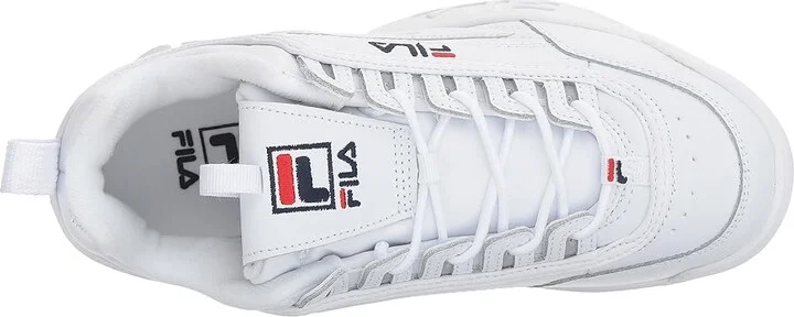 Fila Disruptor II Premium Fashion Sneaker Women's Shoes White/Fila Navy/Fila Red 1 : 10 B - Medium, Synthetic/Leather - Image 3
