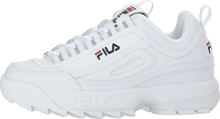 Fila Disruptor II Premium Fashion Sneaker Women's Shoes White/Fila Navy/Fila Red 1 : 10 B - Medium, Synthetic/Leather - Image 7