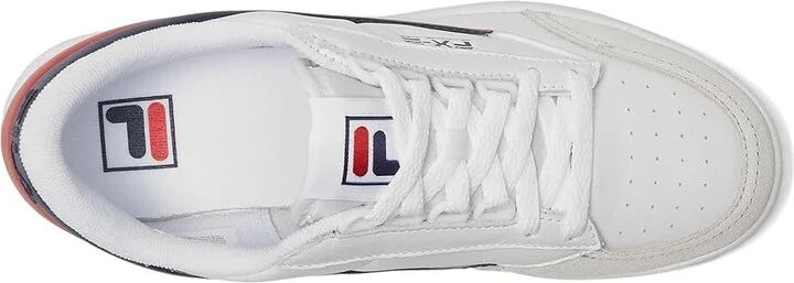 Fila FX-2 Women's Shoes White/Fila Navy/Fila Red : 6.5 B - Medium, Leather - Image 2